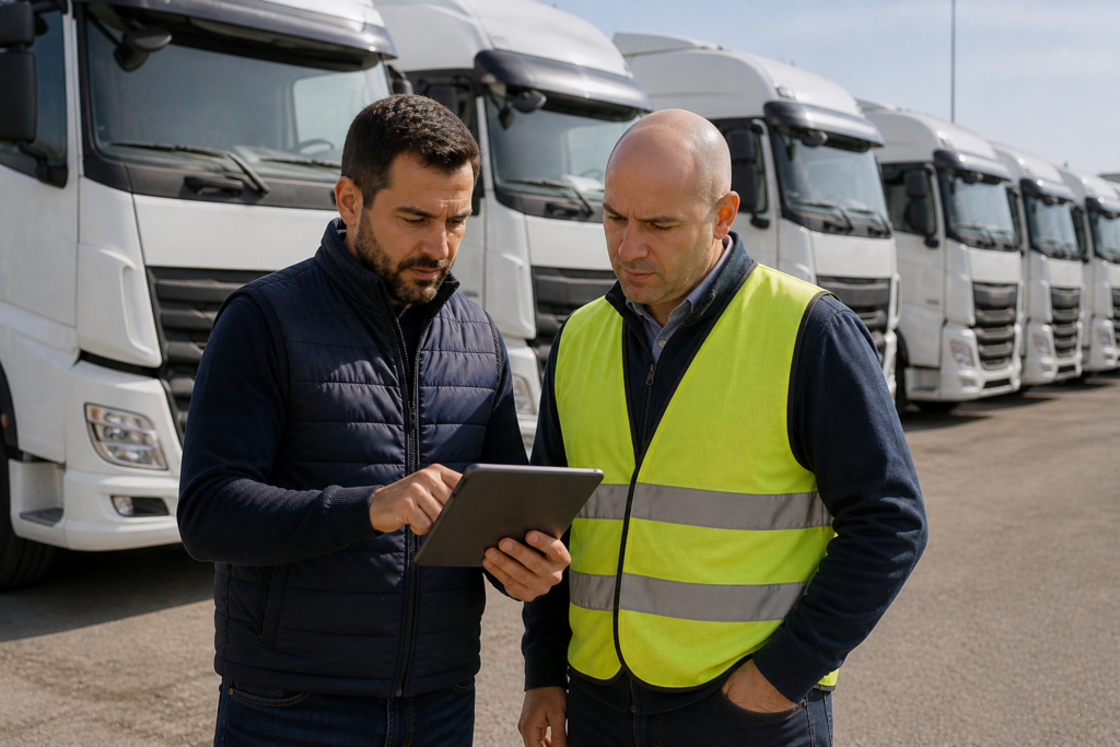 Documento de control electrónico para transporte camión cargador logística ACF Innove